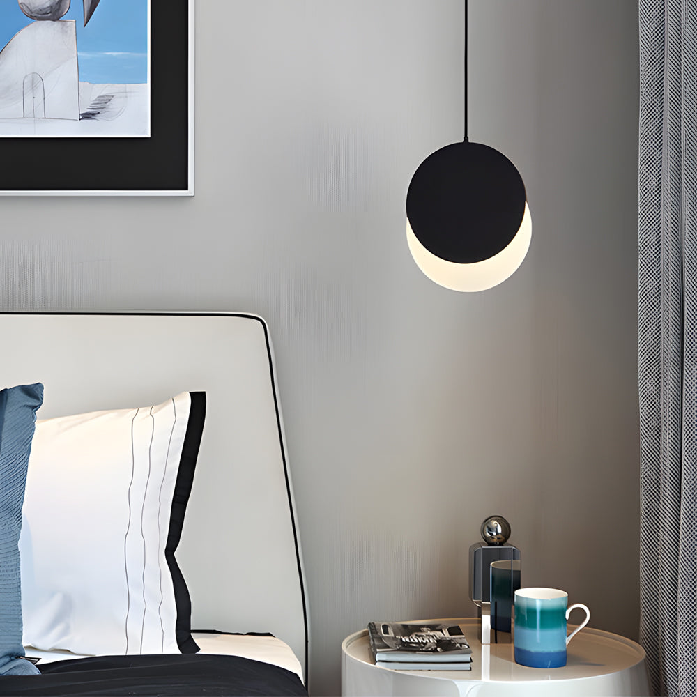 Modern Adjustable LED Moon Phase Pendant Light Kitchen Hanging Lamp for Dining Room
