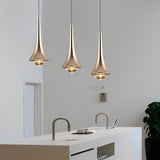 Modern Adjustable LED Pendant Light Minimalist Nordic Glass Hanging Lamp for Dining Room