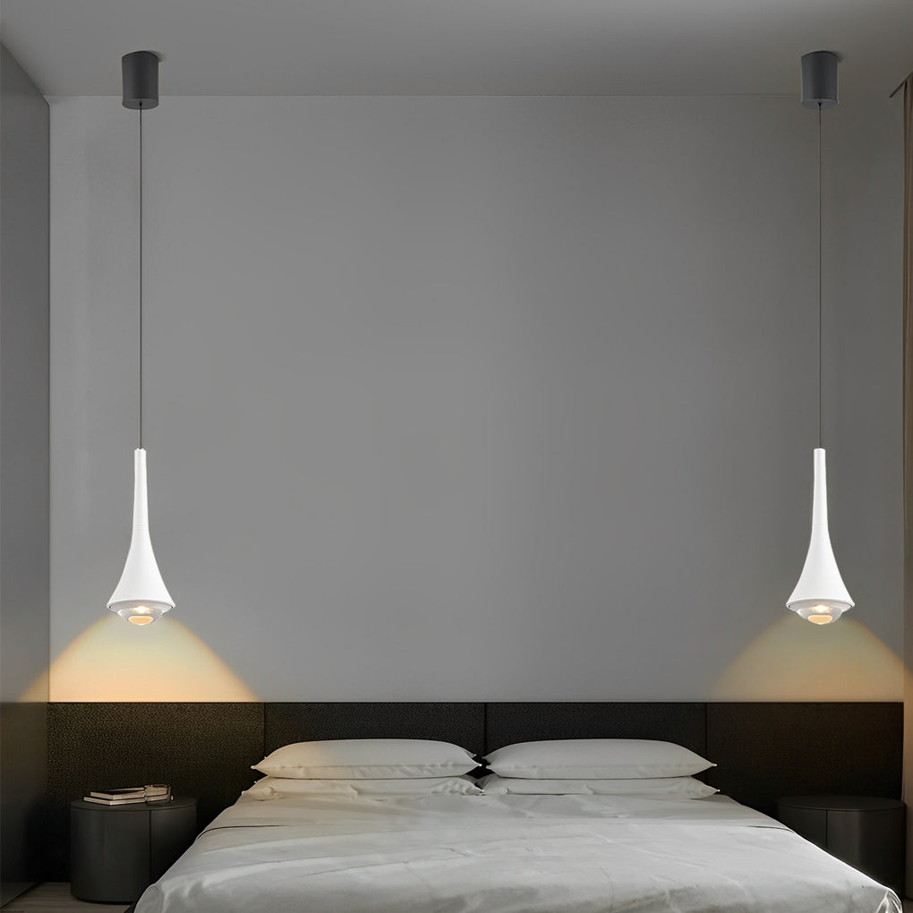 Modern Adjustable LED Pendant Light Minimalist Nordic Glass Hanging Lamp for Dining Room