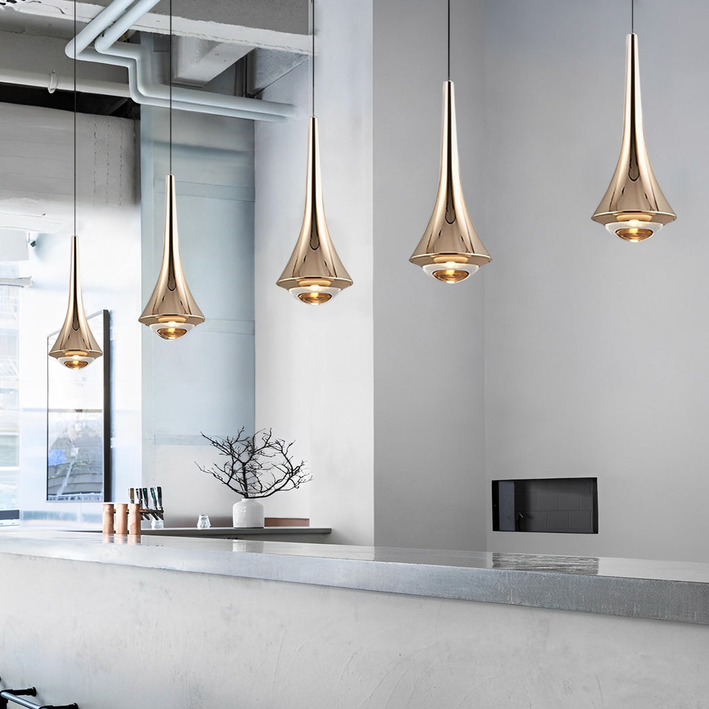 Modern Adjustable LED Pendant Light Minimalist Nordic Glass Hanging Lamp for Dining Room
