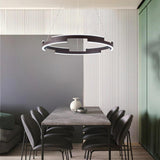 Modern Adjustable LED Ring Pendant Light Geometrical Circular Chandelier for Living Room