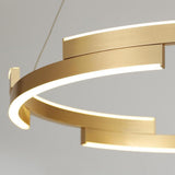 Modern Adjustable LED Ring Pendant Light Geometrical Circular Chandelier for Living Room