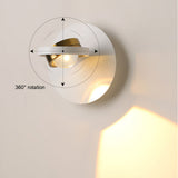 Modern Adjustable LED Wall Light with 360 Degree Rotating Head in Round and Square Shapes