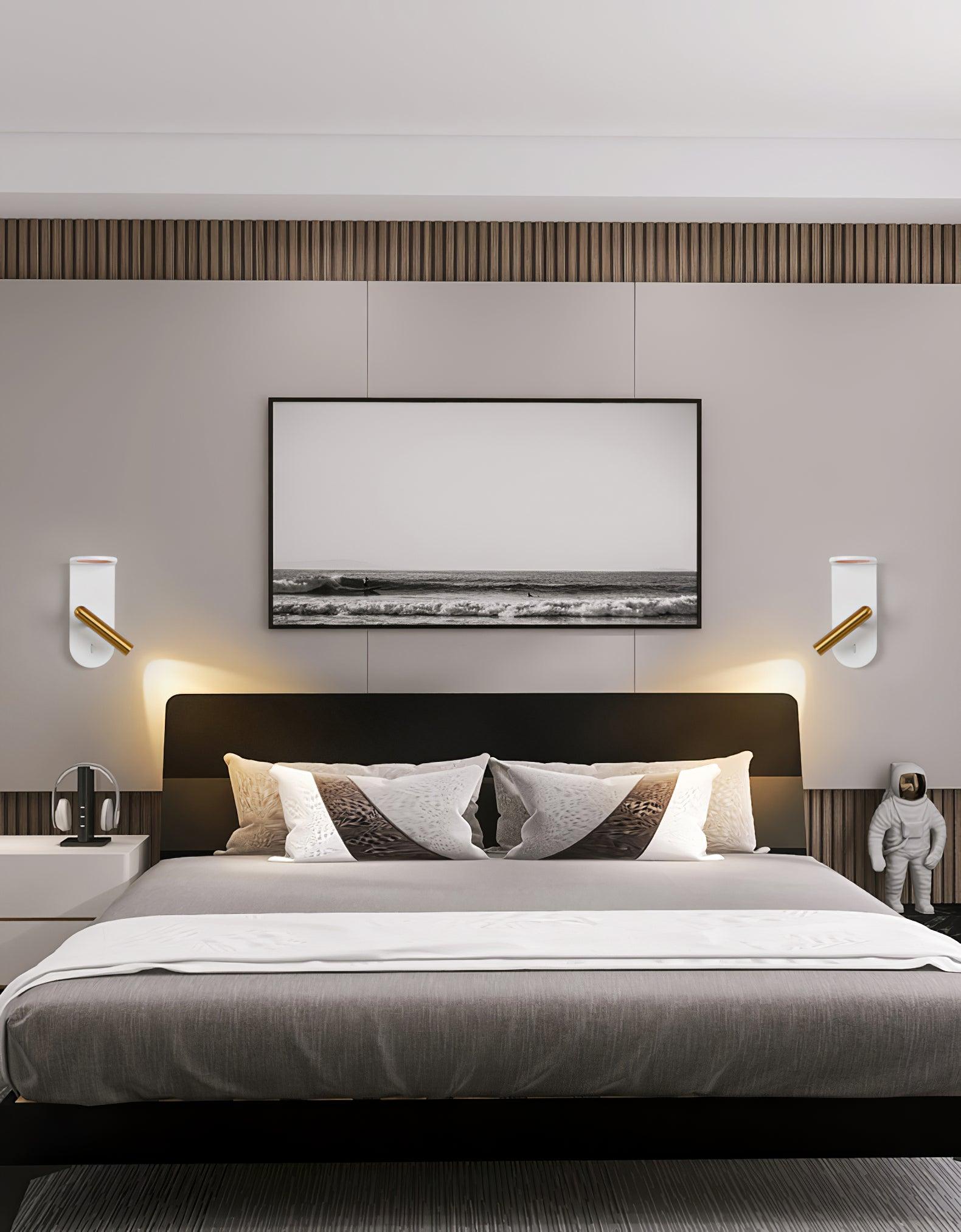 Modern Adjustable LED Wall Sconce for Bedroom Reading and Hallway Task Lighting