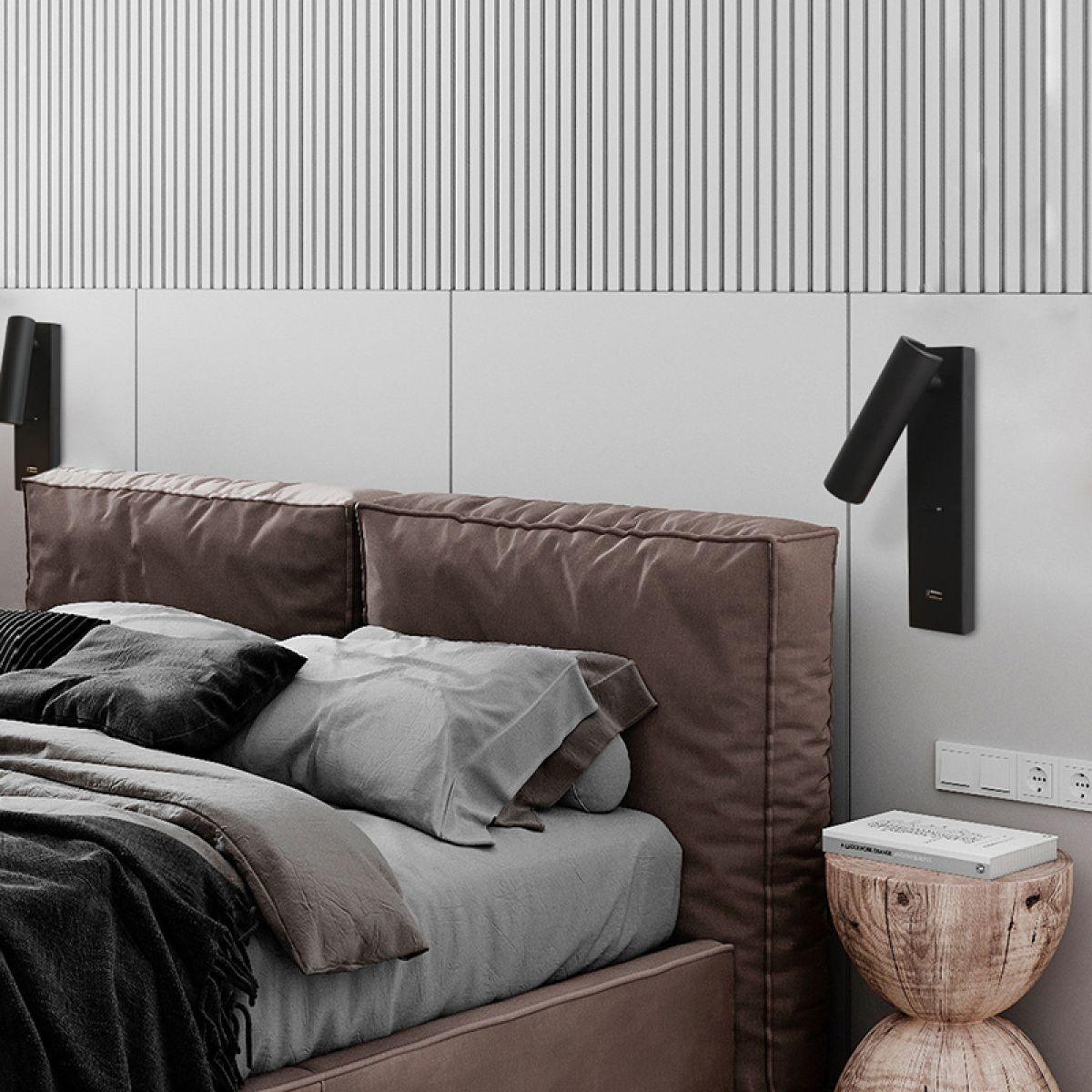 Modern Adjustable LED Wall Sconce Indoor Bedside Reading Lamp for Living Room Hallway
