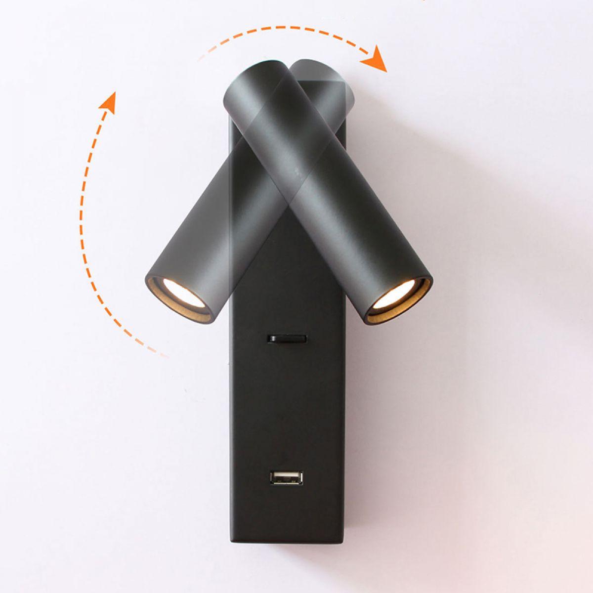 Modern Adjustable LED Wall Sconce Indoor Bedside Reading Lamp for Living Room Hallway