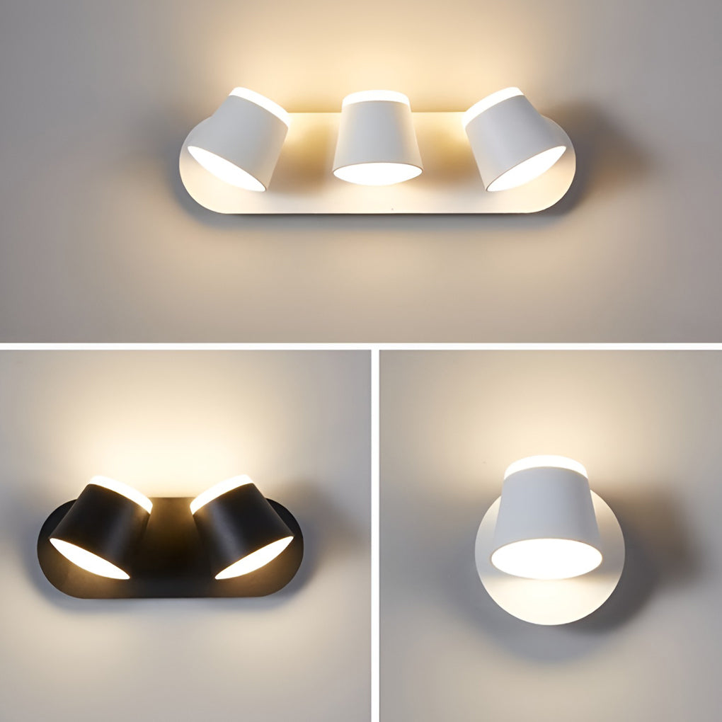 Modern Adjustable LED Wall Sconce Rotatable Up and Down Light for Bedroom and Hallway