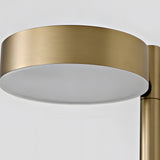 Modern Adjustable LED Wall Sconce Round Aluminum Nordic Reading Lamp Black and Gold Finish
