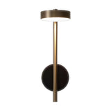 Modern Adjustable LED Wall Sconce Round Aluminum Nordic Reading Lamp Black and Gold Finish