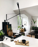 Modern Adjustable Long Swing Arm Wall Sconce Industrial Metal Reading Lamp