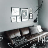 Modern Adjustable Long Swing Arm Wall Sconce Industrial Metal Reading Lamp