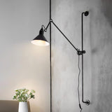 Modern Adjustable Metal Swing Arm Rocker Wall Sconce Set of 2 for Bedroom and Office