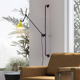 Modern Adjustable Metal Swing Arm Rocker Wall Sconce Set of 2 for Bedroom and Office