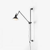 Modern Adjustable Metal Swing Arm Rocker Wall Sconce Set of 2 for Bedroom and Office