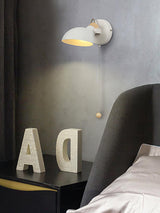 Modern Adjustable Metal Wall Sconce with 180 Degree Rotating Head and Pull Cord Switch