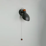 Modern Adjustable Metal Wall Sconce with 180 Degree Rotating Head and Pull Cord Switch