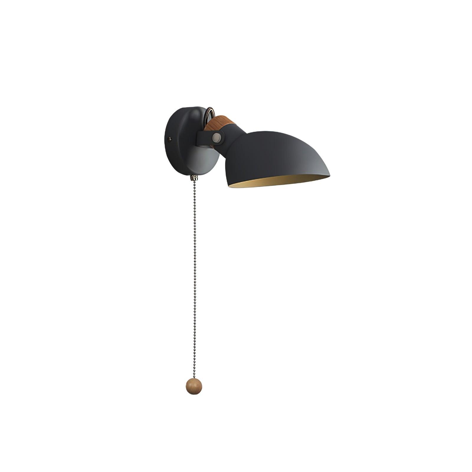 Modern Adjustable Metal Wall Sconce with 180 Degree Rotating Head and Pull Cord Switch