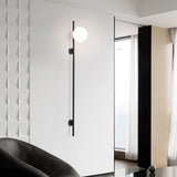 Modern Adjustable Plug In Wall Sconce Lighting with White Glass Globe Shade