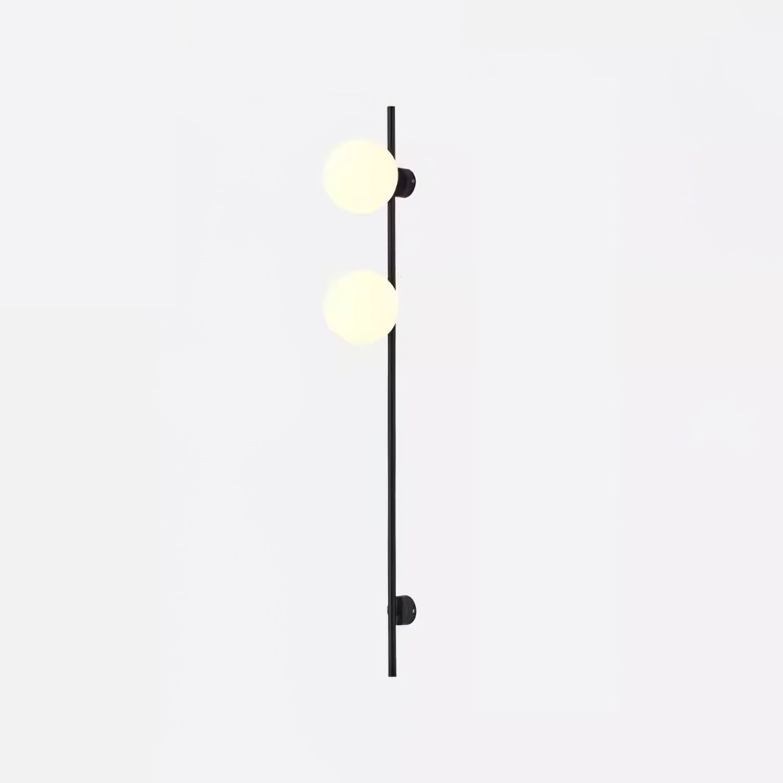 Modern Adjustable Plug In Wall Sconce Lighting with White Glass Globe Shade