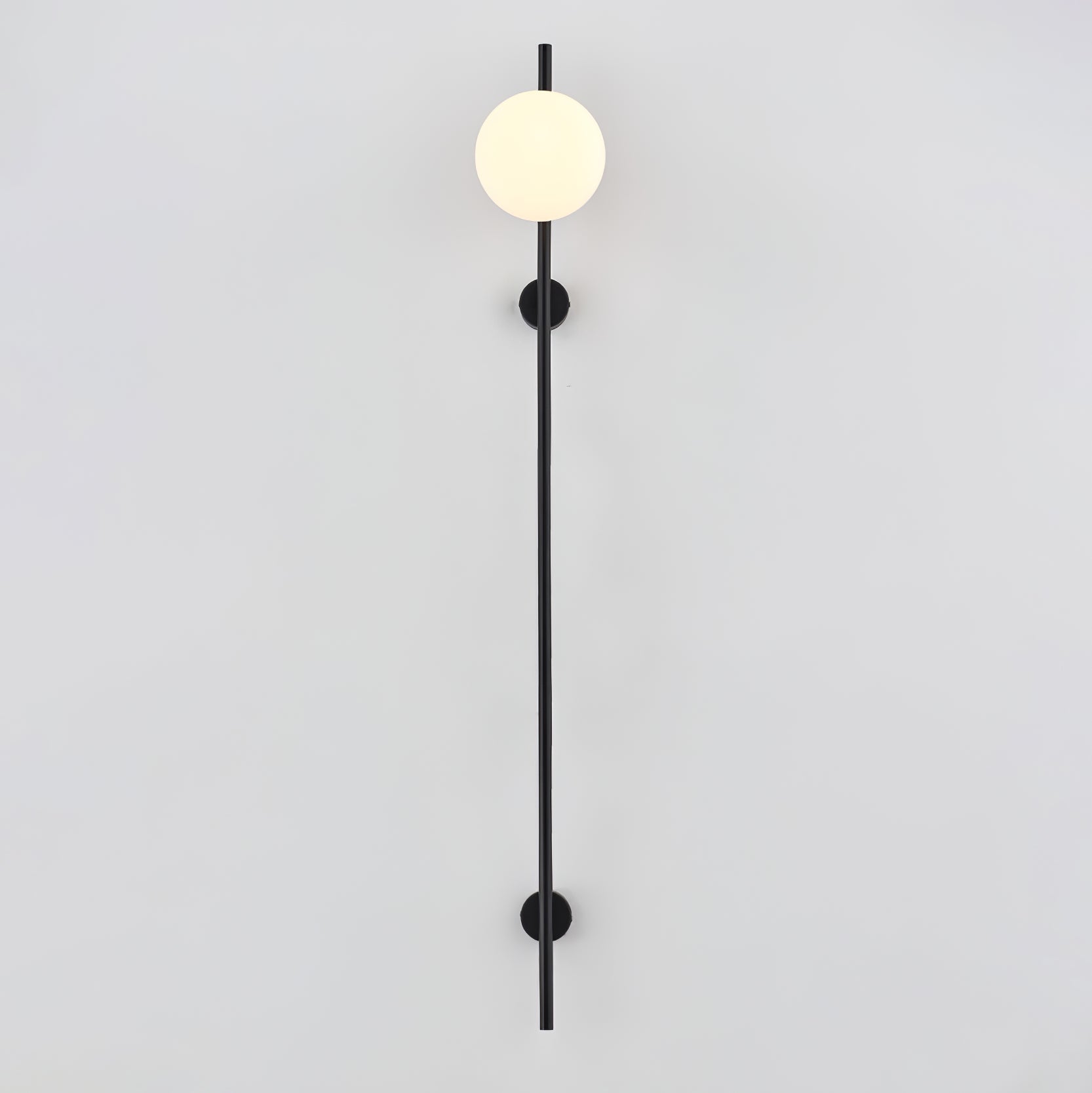 Modern Adjustable Plug In Wall Sconce Lighting with White Glass Globe Shade