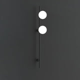 Modern Adjustable Plug In Wall Sconce Lighting with White Glass Globe Shade