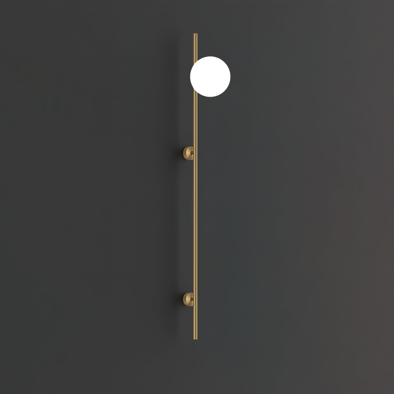 Modern Adjustable Plug In Wall Sconce Lighting with White Glass Globe Shade