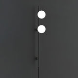 Modern Adjustable Plug In Wall Sconce Lighting with White Glass Globe Shade