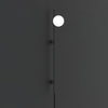 Modern Adjustable Plug In Wall Sconce Lighting with White Glass Globe Shade