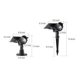 Modern Adjustable RGB Solar Landscape Spotlights for Outdoor Tree and Yard Lighting Waterproof IP65
