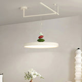 Modern Adjustable Swing Arm Stone Shape LED Pendant Light for Kitchen and Dining Room