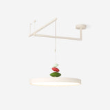 Modern Adjustable Swing Arm Stone Shape LED Pendant Light for Kitchen and Dining Room