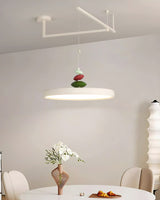 Modern Adjustable Swing Arm Stone Shape LED Pendant Light for Kitchen and Dining Room