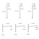 Modern Adjustable Swing Arm Wall Light Black Metal Long Pole LED Sconce with Glass Shade for Bedroom