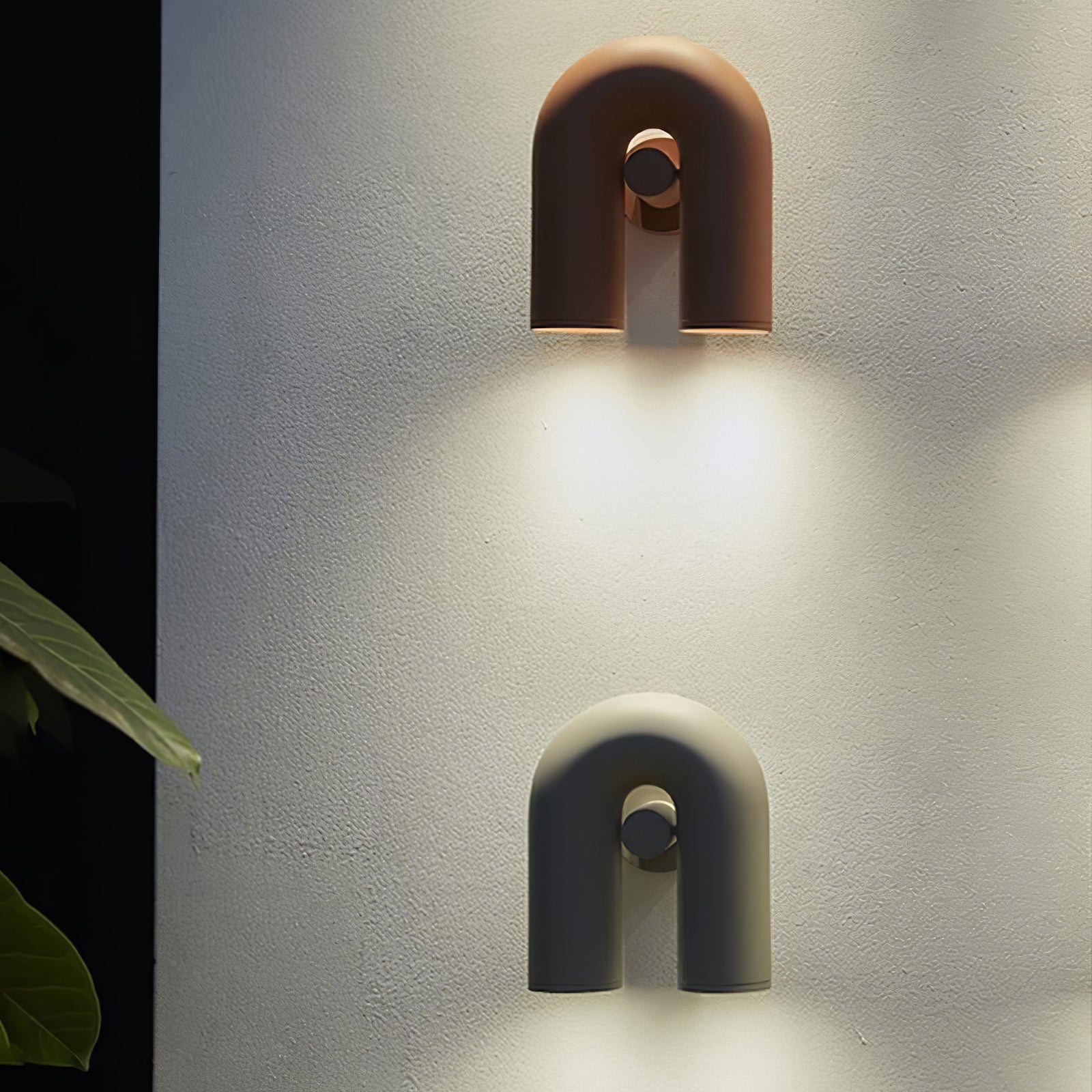 Modern Adjustable U-Shaped LED Wall Lamp Set of 2 Indoor Sconce for Living Room and Bedroom