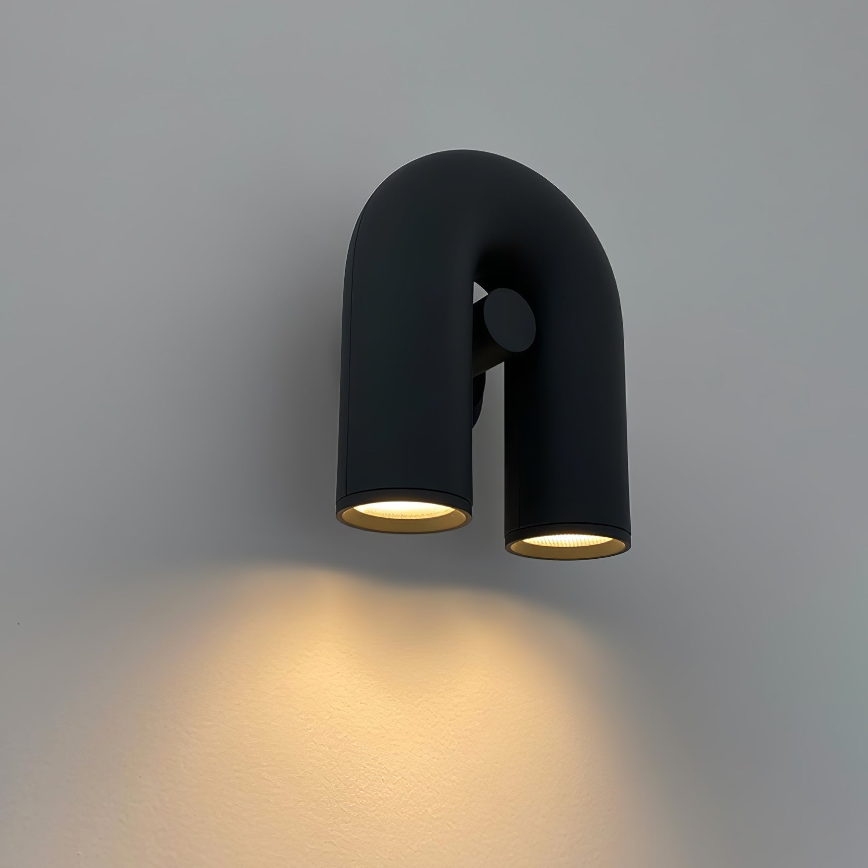 Modern Adjustable U-Shaped LED Wall Lamp Set of 2 Indoor Sconce for Living Room and Bedroom