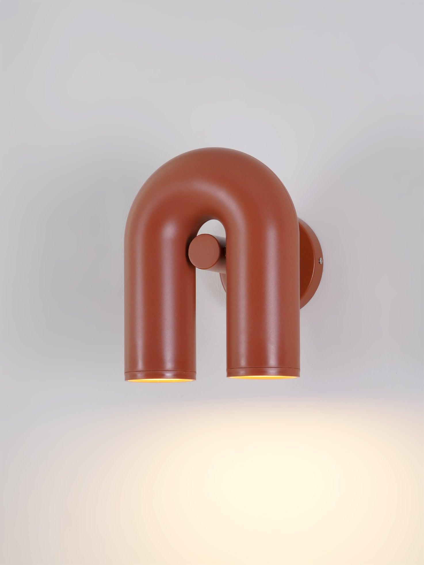Modern Adjustable U-Shaped LED Wall Lamp Set of 2 Indoor Sconce for Living Room and Bedroom