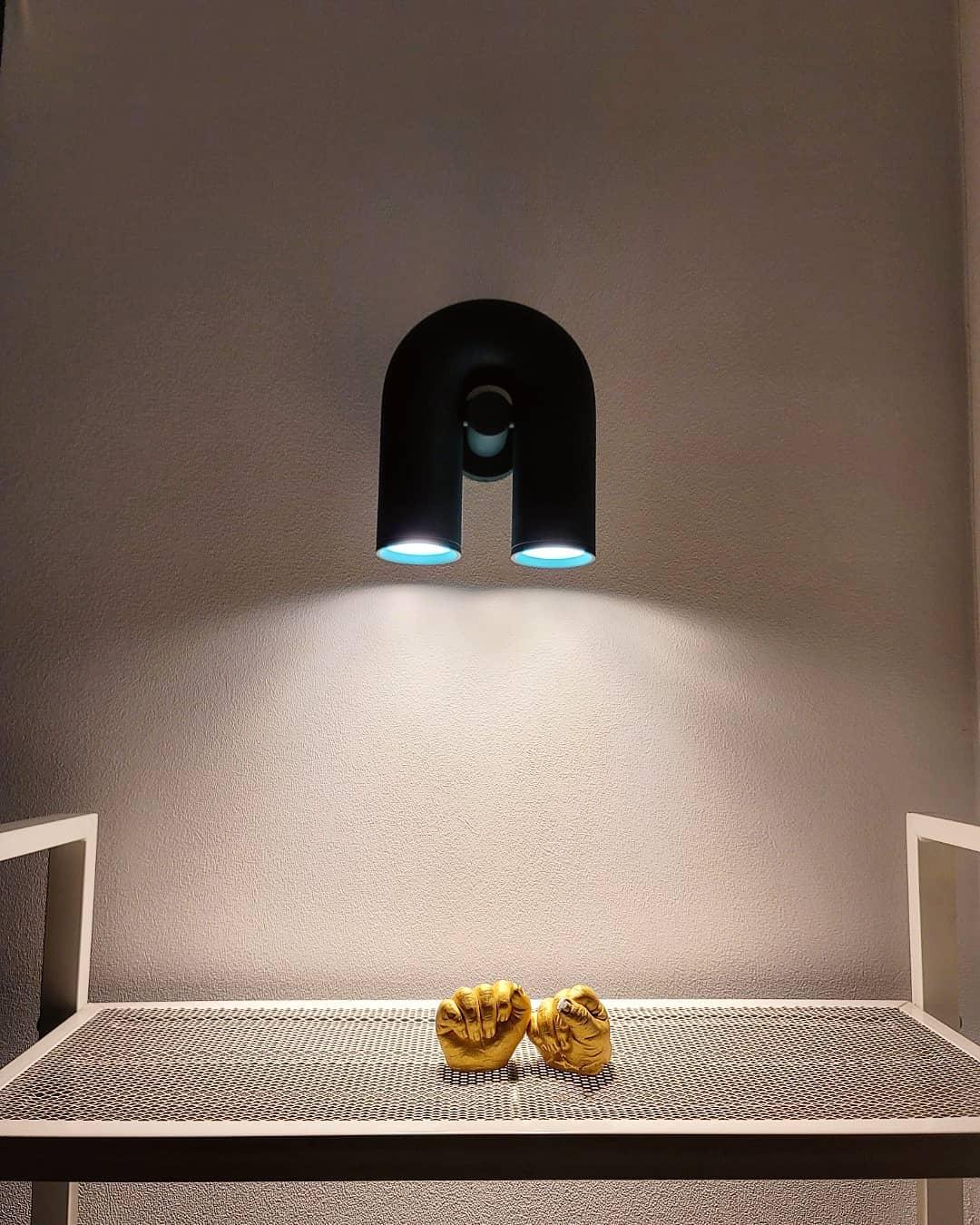 Modern Adjustable U-Shaped LED Wall Lamp Set of 2 Indoor Sconce for Living Room and Bedroom