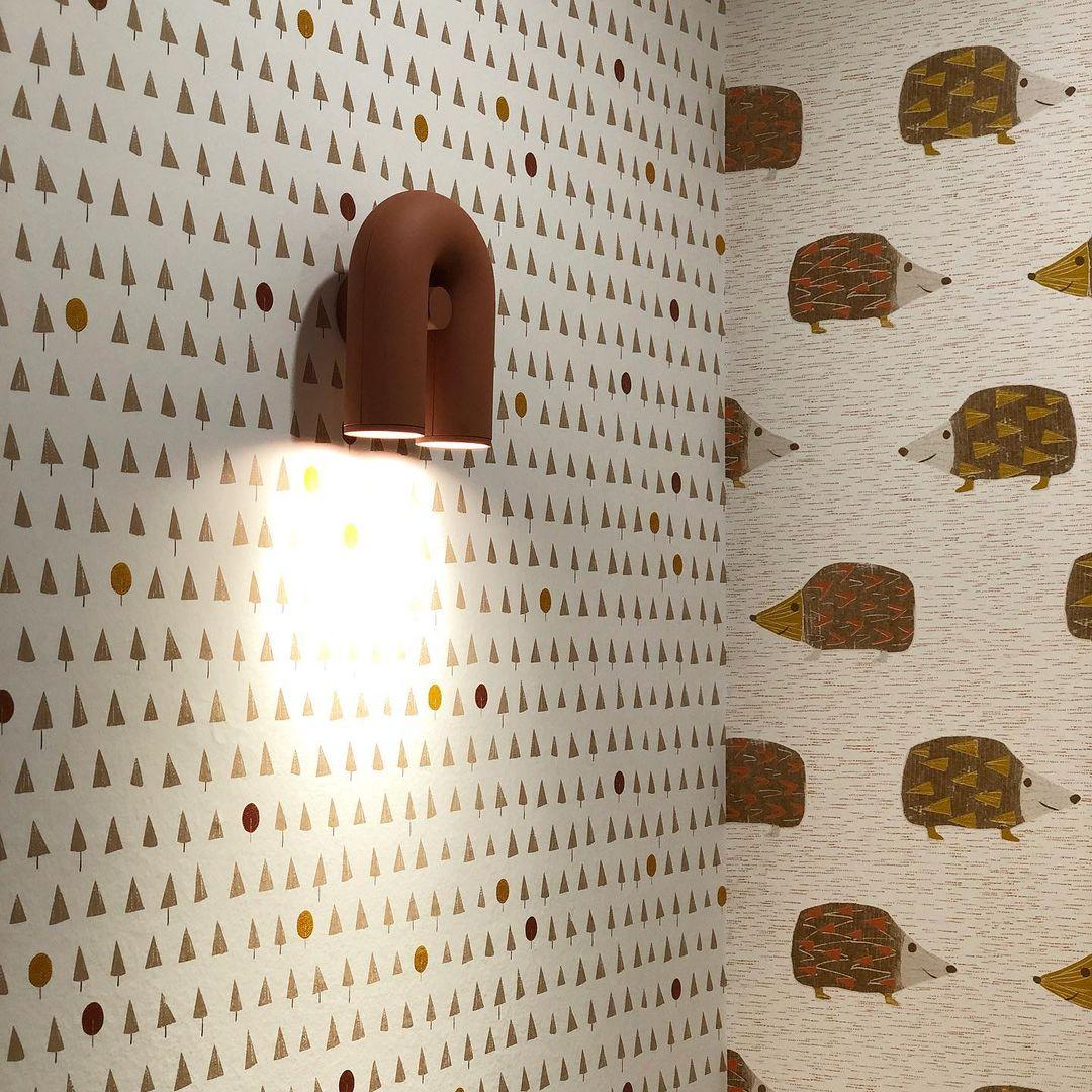 Modern Adjustable U-Shaped LED Wall Lamp Set of 2 Indoor Sconce for Living Room and Bedroom