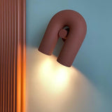 Modern Adjustable U-Shaped LED Wall Lamp Set of 2 Indoor Sconce for Living Room and Bedroom