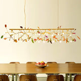 Modern Agate Flake Crown Chandelier Natural Onyx Stone Pendant Light in Gold