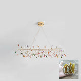 Modern Agate Flake Crown Chandelier Natural Onyx Stone Pendant Light in Gold