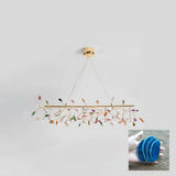 Modern Agate Flake Crown Chandelier Natural Onyx Stone Pendant Light in Gold