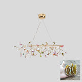 Modern Agate Flake Crown Chandelier Natural Onyx Stone Pendant Light in Gold