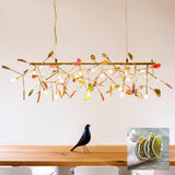 Modern Agate Flake Crown Chandelier Natural Onyx Stone Pendant Light in Gold