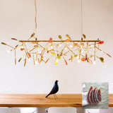 Modern Agate Flake Crown Chandelier Natural Onyx Stone Pendant Light in Gold