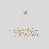 Modern Agate Flake Crown Chandelier Natural Onyx Stone Pendant Light in Gold
