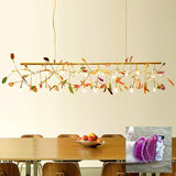 Modern Agate Flake Crown Chandelier Natural Onyx Stone Pendant Light in Gold