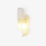 Modern Alabaster and Brass Vertical Wall Sconce Luxury Stone Bracket Lamp