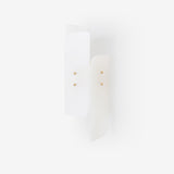 Modern Alabaster and Brass Vertical Wall Sconce Luxury Stone Bracket Lamp