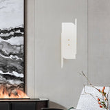 Modern Alabaster and Brass Vertical Wall Sconce Luxury Stone Bracket Lamp